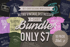 10 T-Shirt Design Bundle Vol. 2