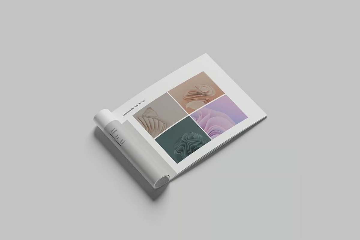 Landscape Brochure Mockup, an Advertising Mockup by Se٧enStudio (Photo 3 of 5)