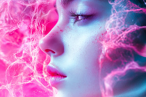 Abstract Beauty and Neon Light, a Person Photo by Ales Munt