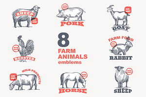 Farm Animals Hatching Emblems