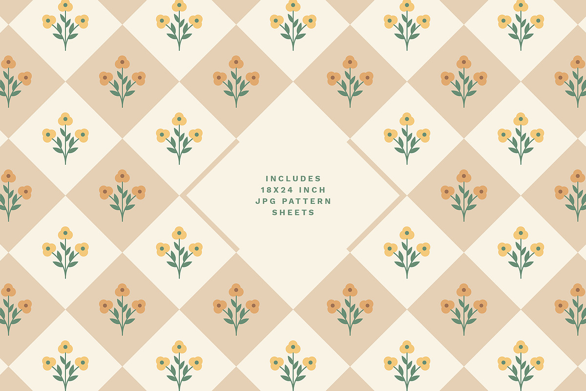 Blossom - Earthy Patterns & Shapes, a Pattern Graphic by Basia Stryjecka (Photo 7 of 33)