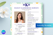 Sorority Resume Template with Photo., a Resume Template by AntDesignStudio (Thumbnail 1 of 5)