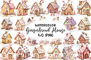 Christmas Whimsical Gingerbread Hous, an Illustration by CraftArtStudio (Thumbnail 1 of 6)