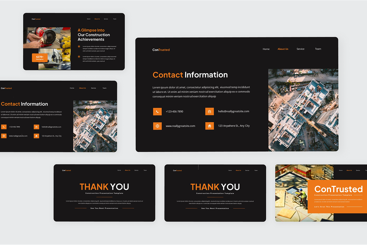 Contrusted Construction Google Slide, a Presentation Template by SquidPixey (Photo 4 of 6)