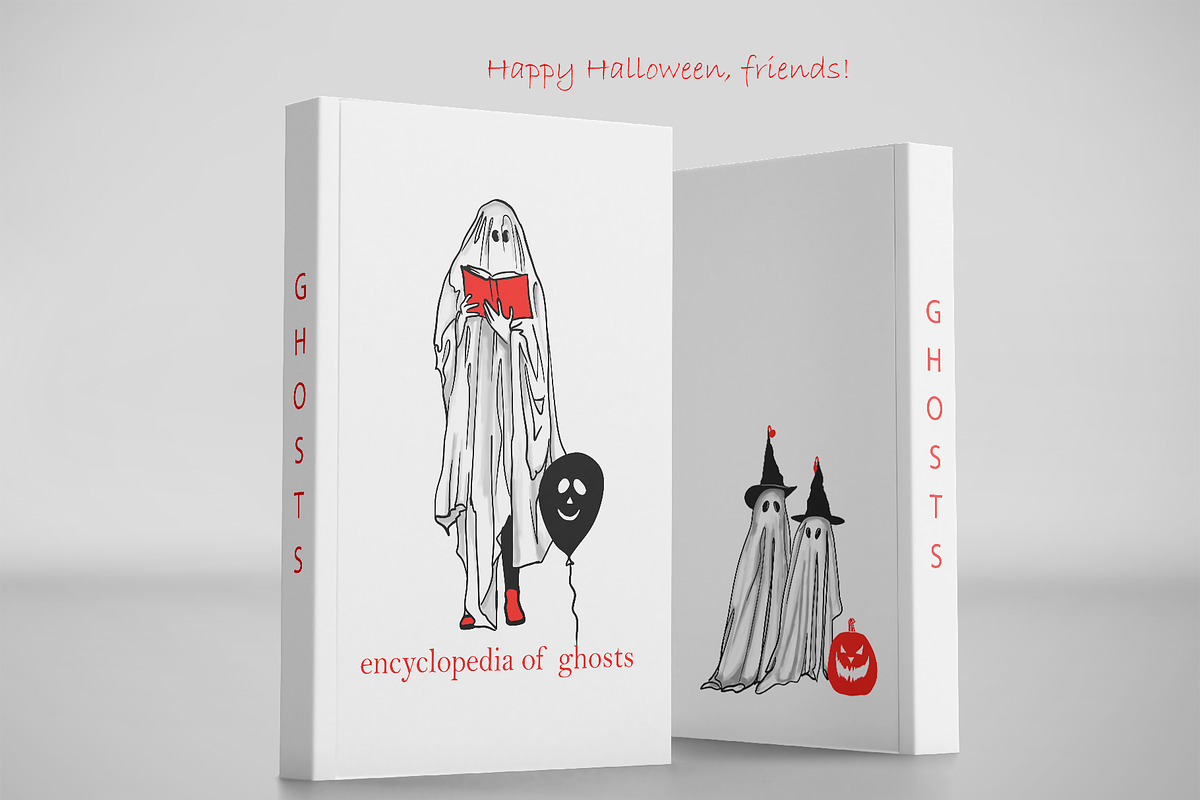 MODERN  Halloween Ghosts Collection, an Illustration by ArtOLB (Photo 4 of 11)