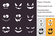 Halloween faces, ghosts and pumpkins, a Graphic by InkySplash (Thumbnail 2 of 4)