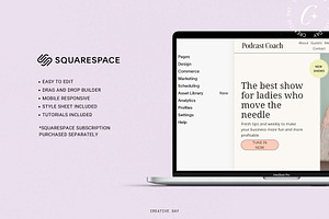 Podcast Coach Squarespace Template