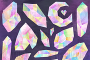 Watercolor Rainbow Crystals Set, an Illustration by DigitalArtsi (Thumbnail 2 of 3)