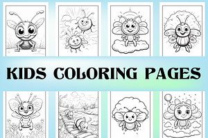 Cute Bugs And Insects Coloring Pages