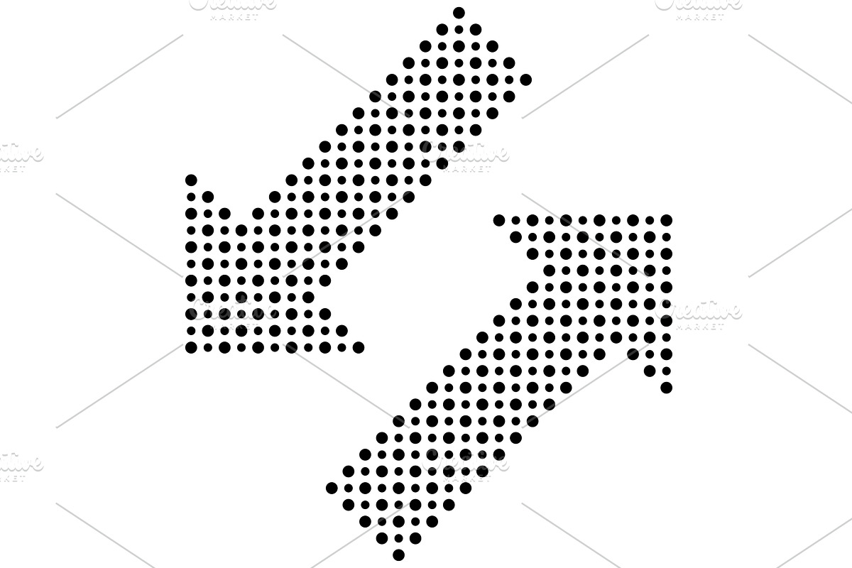 Fine Vector Dotted Black Arrows, a Texture Graphic by FineArtStudio (Photo 1 of 3)