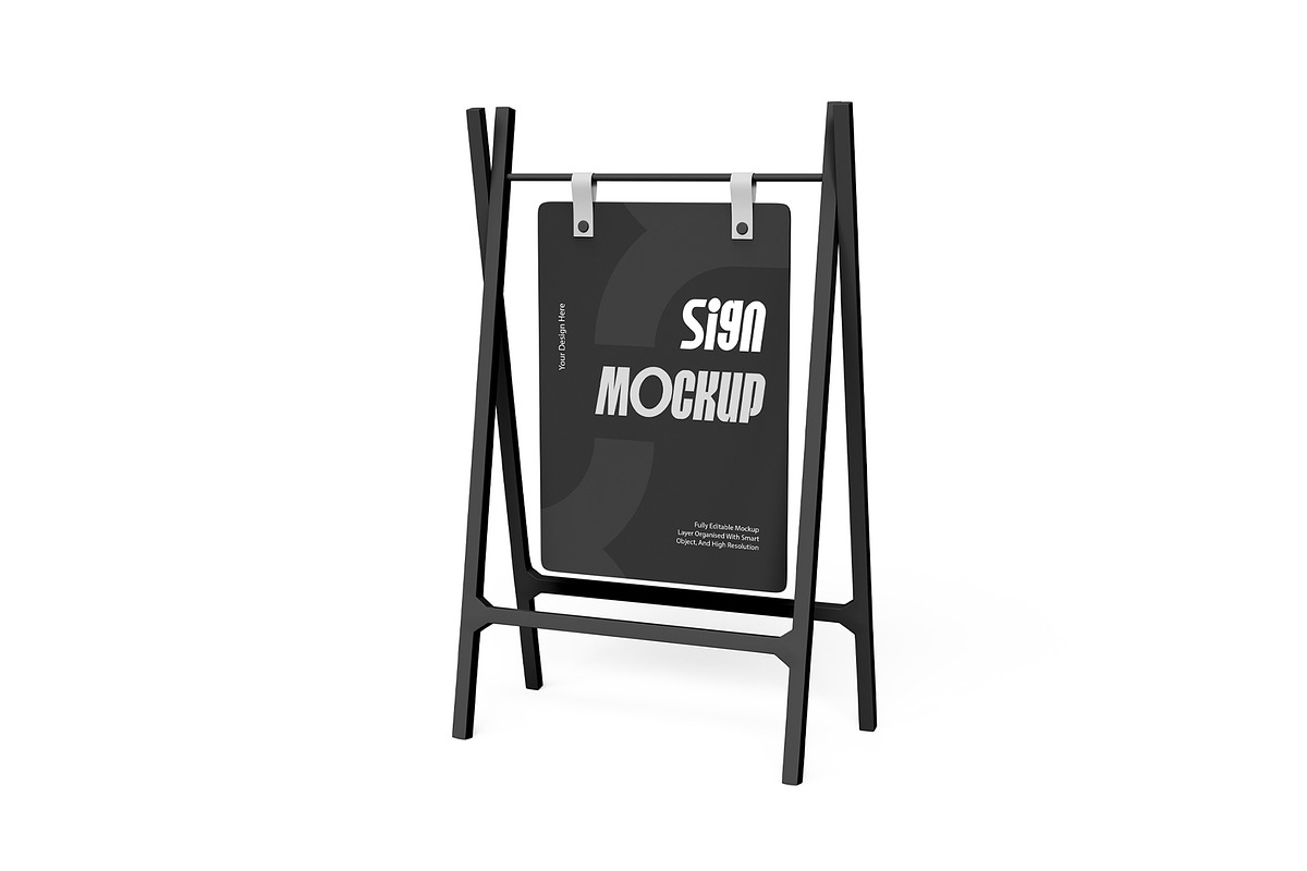 Stand Sign Mockup PSD Template, a Product Mockup by graphypix (Photo 4 of 4)