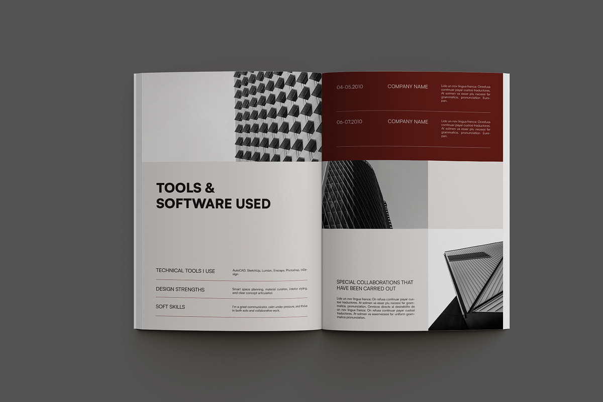 Red Minimal Architect Portfolio, a Brochure Template by Neermana (Photo 9 of 10)