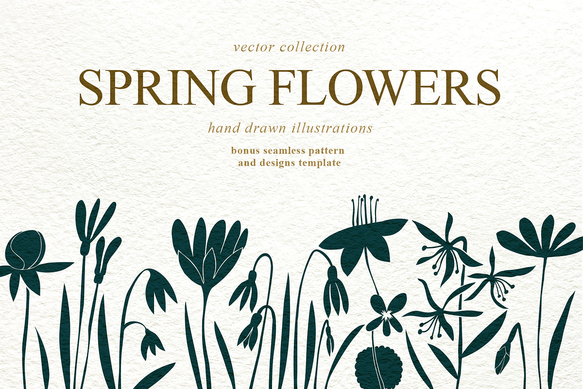 Spring Flowers Vector Collection, an Illustration by Lubov Illustrations Shop (Photo 1 of 6)
