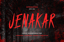 JENAKAR - Textured Brush Font