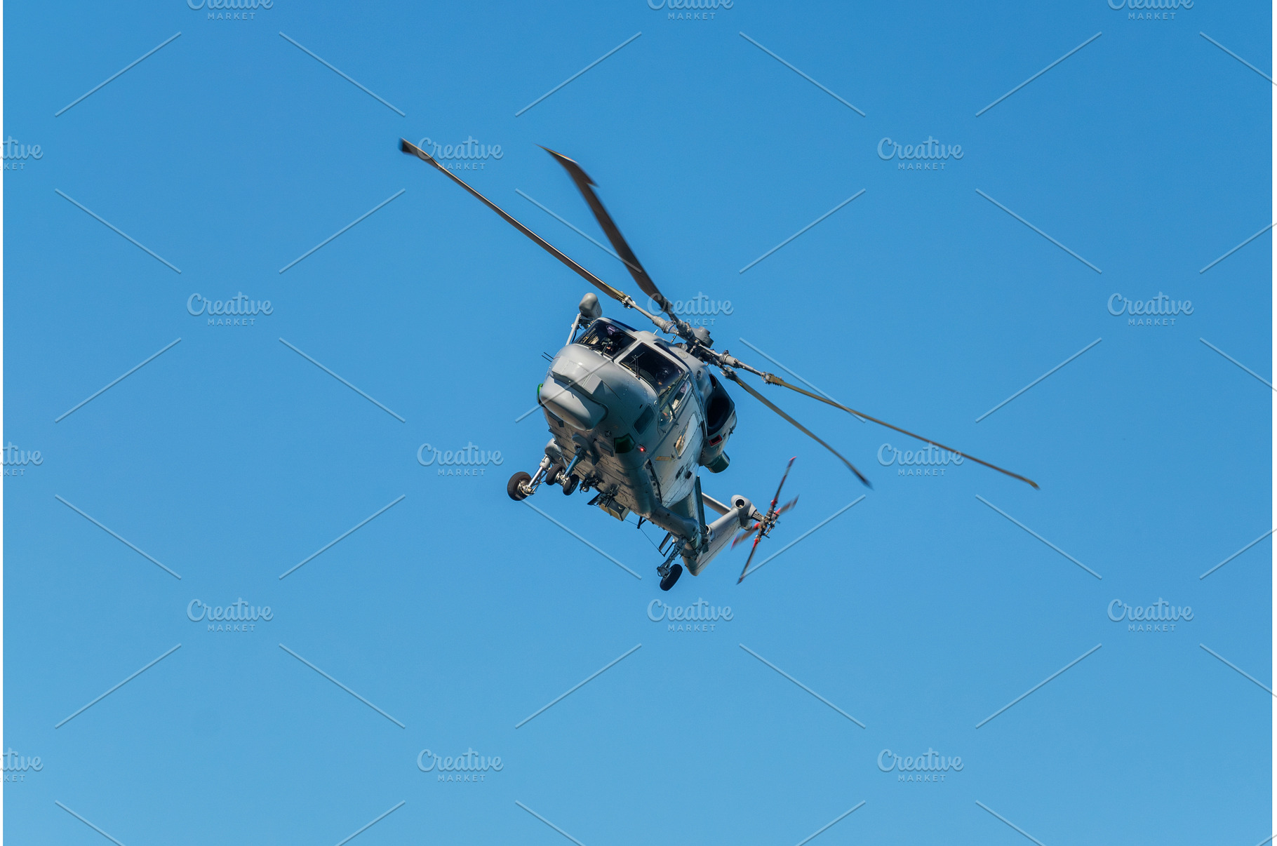 Military helicopter in sky, a Transportation Photo by f9photos