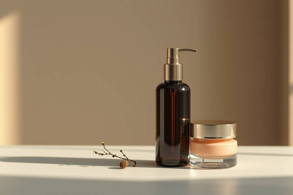 63 Skincare Bottle & Jar Set Mockup, an Advertising Mockup by adenpinkstore (Photo 7 of 25)