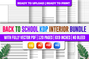 Back To School KDP Interior Bundle, a Templates & Theme by M9 Design