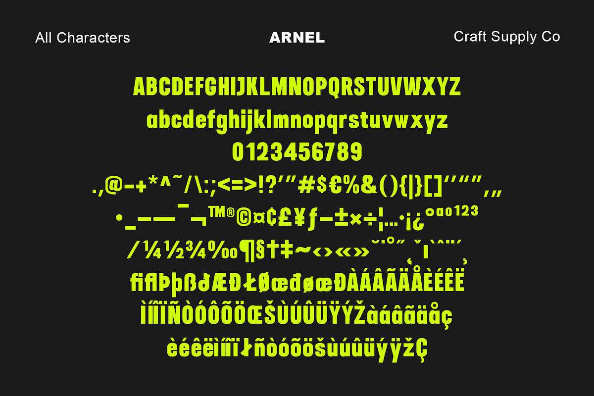 Arnel – Bold Sans Serif, a Sans Serif Font by Craft Supply Co. (Photo 8 of 8)