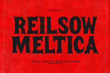 Reilsow Meltica Sharp Metal Font