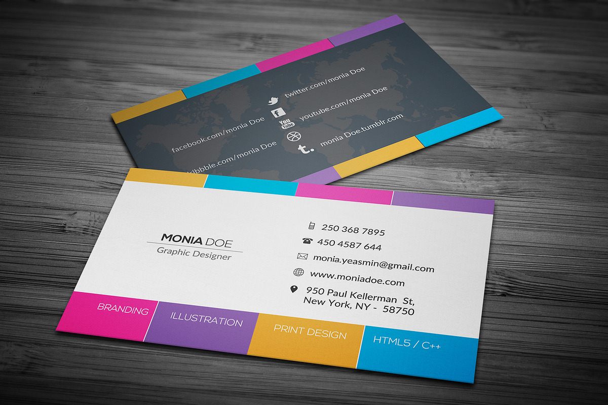Minimal Corporate Business Card, a Business Card Template by Design_Fx (Photo 2 of 3)