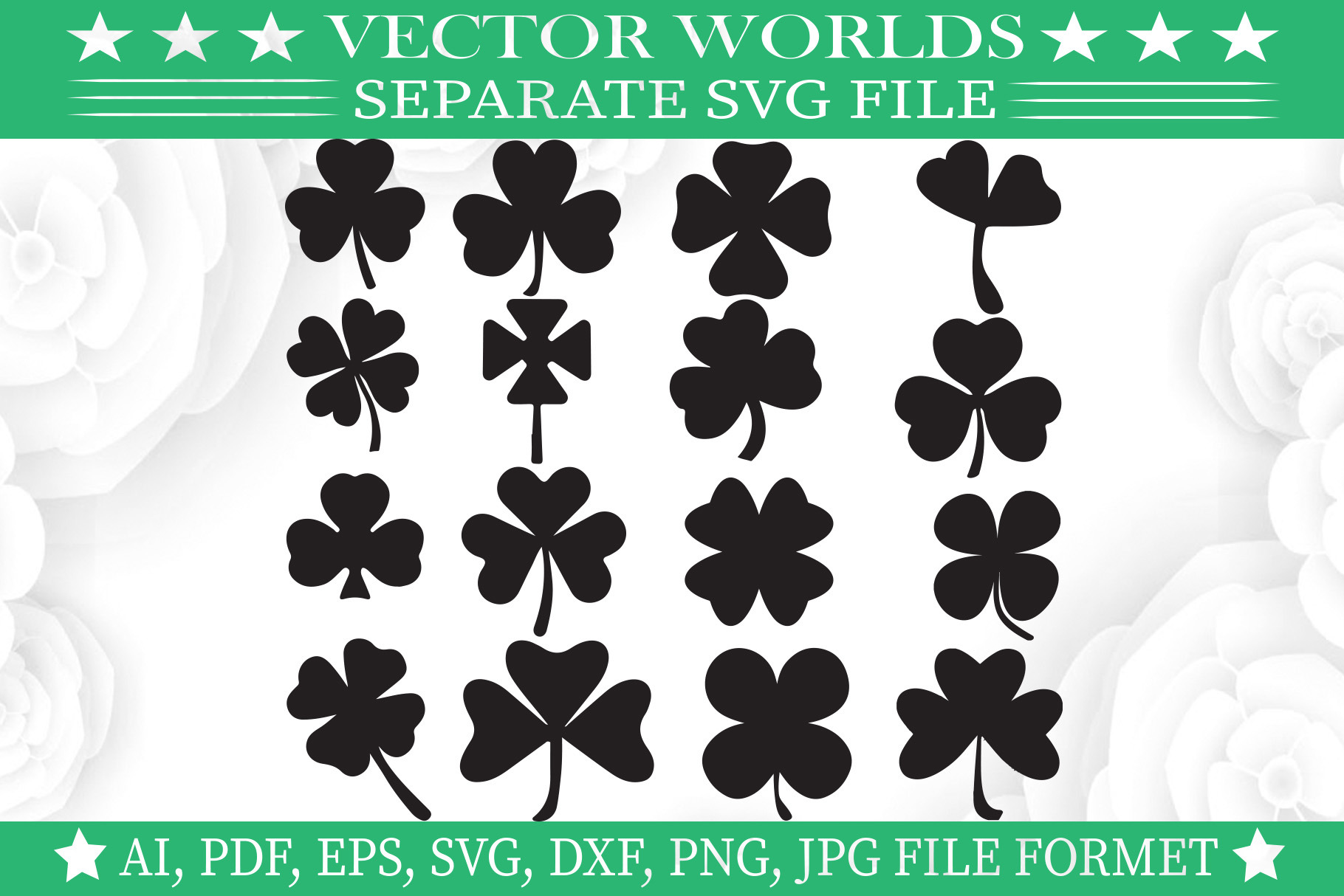 Shamrock Svg, Leaf, Clover Svg, an Object Graphic by VectorWorlds