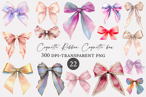 Coquette Ribbon Clipart, Coquette, an Illustration by Designworld
