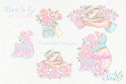 Mother to be PNG Clip Art. Pregnancy, a Decorative Illustration by RivusArt (Thumbnail 4 of 9)