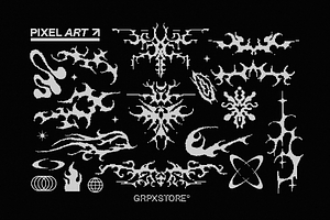 46 Pixel Art Y2K Neotribal Vectors, a Decorative Illustration by GRPXSTORE