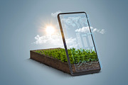 Digital or online farming concept, a Technology Illustration by Nomad (Thumbnail 1 of 4)