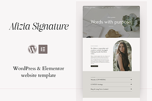 Alizia | WordPress, Elementor pro
