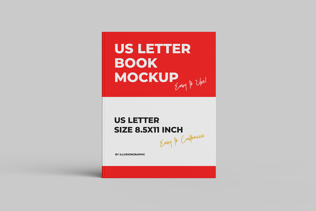 US Letter Book Mockup - 8 views, a Books & Magazine Mockup by Illusiongraphic (Photo 2 of 22)