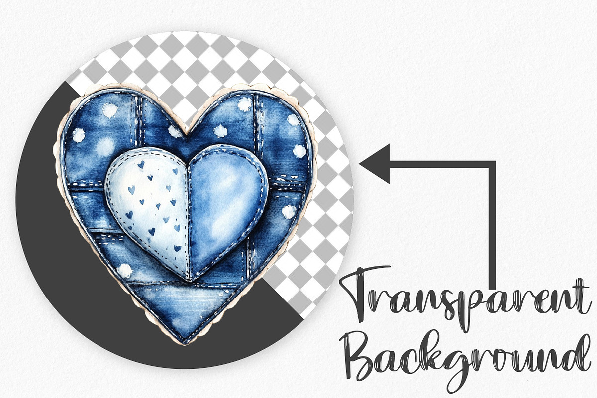 Watercolor Valentine's Blue Clipart, an Illustration by Canvas Craft (Photo 2 of 6)