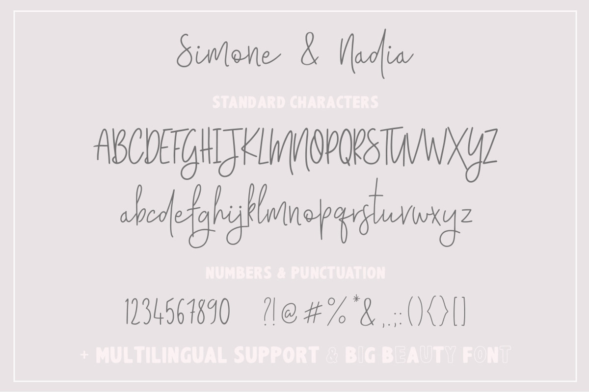Simone & Nadia Font Trio, a Script Font by PeDe Designs (Photo 9 of 9)