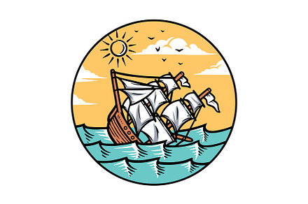 ship sinking in the ocean