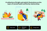 Zalksy Mental Health Illustrations, a Healthcare Illustration by Welovegraphics (Thumbnail 2 of 7)