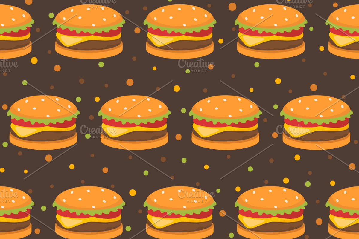 Set fastfood patterns preview 2