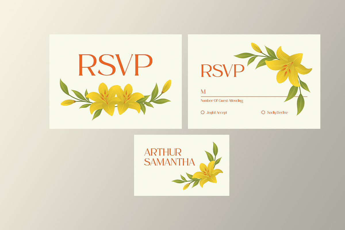 Yellow Floral Wedding Suite preview 3