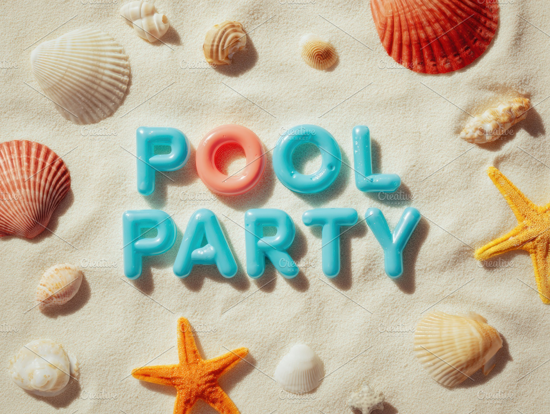 Bright beach toys POOL PARTY, a Holiday Photo by Virgo Studio