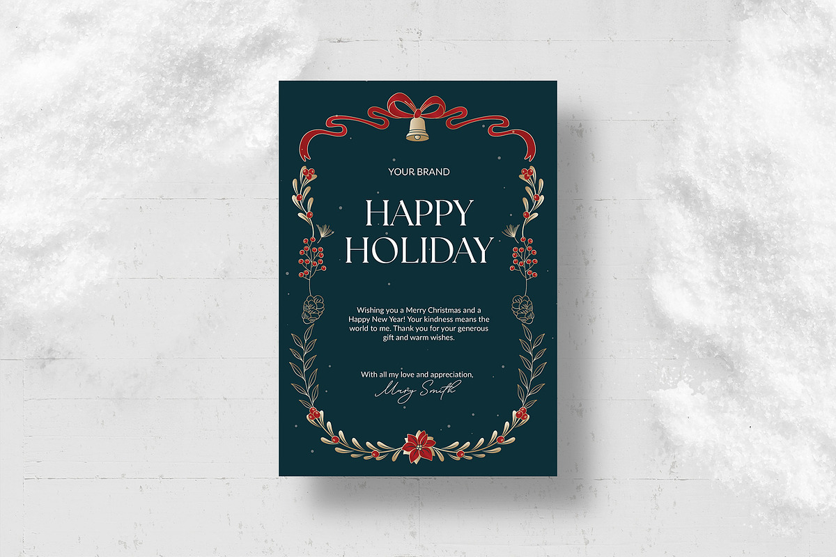 Christmas Card Template, a Flyer Template by BrandPacks (Photo 3 of 5)