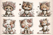 Whimsical Cat Clipart, an Illustration by Digital Artistic99 (Thumbnail 2 of 9)