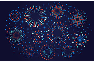 Celebration 4th July USA fireworks, a Graphic by winwin.art