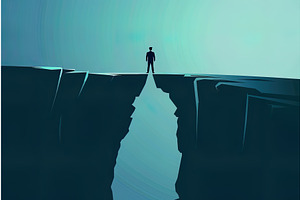 A confident individual stands on a, a Person Illustration by Lermont51