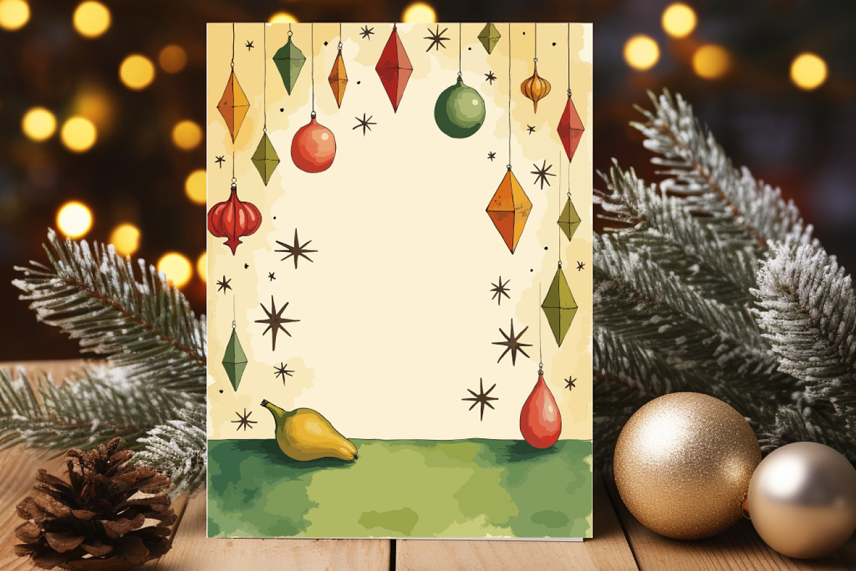 Retro Christmas Ornament-Backgrounds, a Seasonal Illustration by Blynn Pippen (Photo 15 of 19)