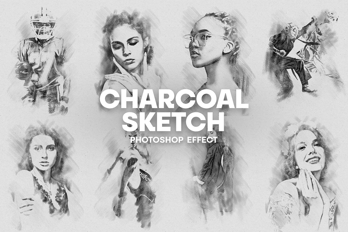 Charcoal Sketch Photoshop Effect, an Action Add-On by Shovajit (Photo 1 of 6)