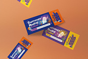 Summer Music Festival Ticket, a Card Template by graphicook (Thumbnail 2 of 3)