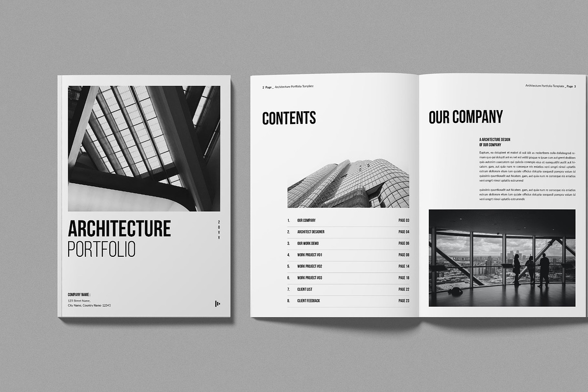 Architecture Portfolio Template, a Brochure Template by Work-Envance (Photo 2 of 10)