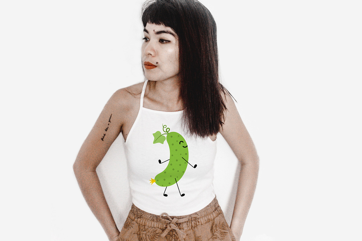 Cucumber cartoon cute happy smiling, an Object Graphic by jelisua88 (Photo 3 of 3)