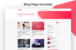 Apptify - App Landing Page With Blog