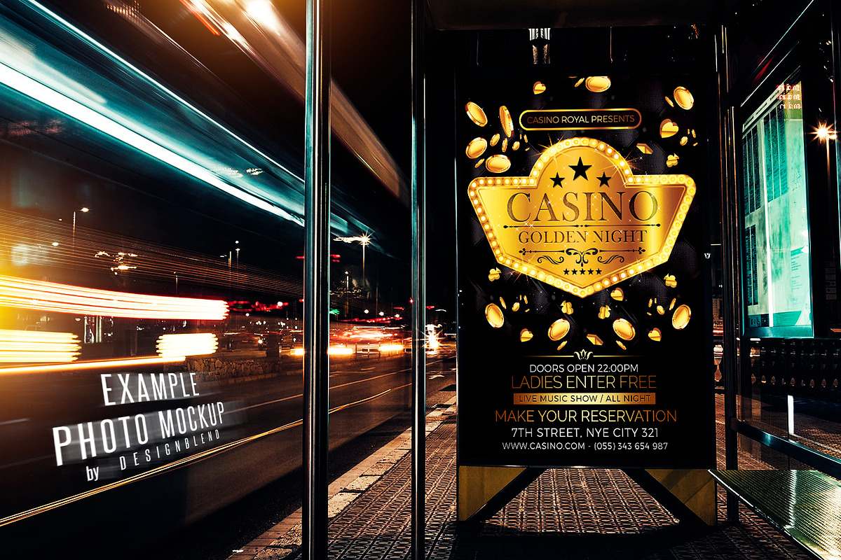Casino Golden Night Flyer PSD, a Flyer Template by designblends@gmail.com (Photo 3 of 3)
