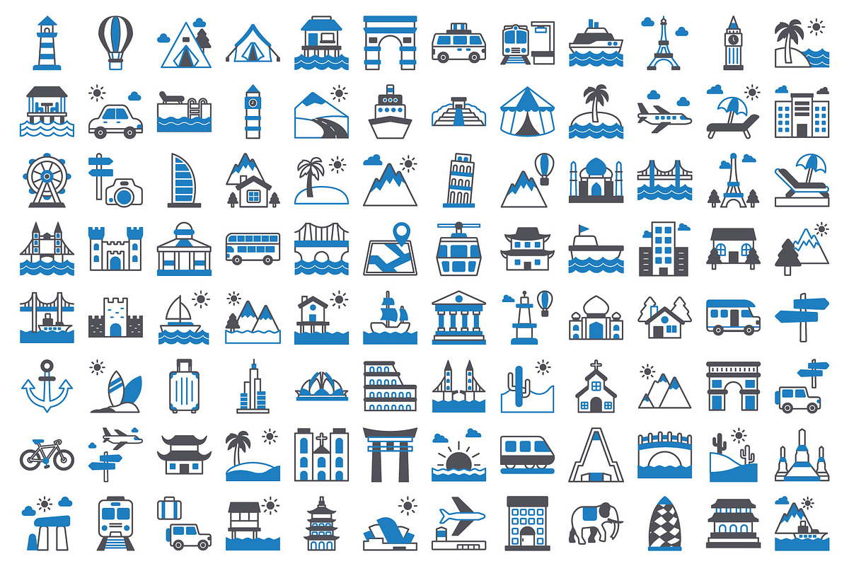 Tourism and Travel Icons Pack, an Icon by Vector Portal (Photo 4 of 5)